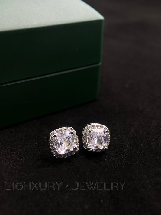 Lighxury Jewelry Square Ear Studs