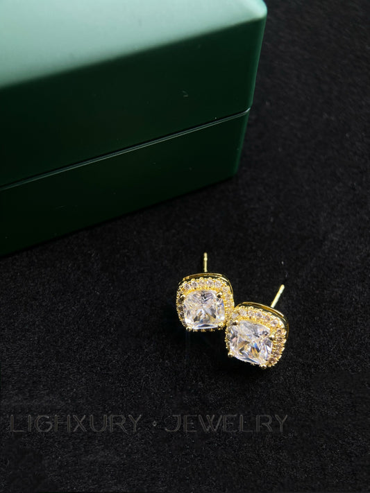 Lighxury Jewelry Square Ear Studs