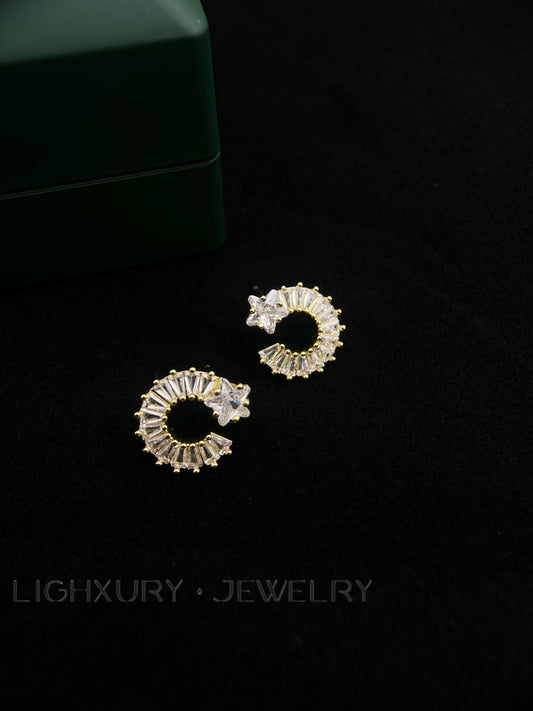 Lighxury Jewelry Shooting Star Earrings: Celestial Elegance